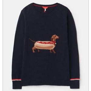 MIRANDA KNITTED INTARSIA CREW NECK SWEATER